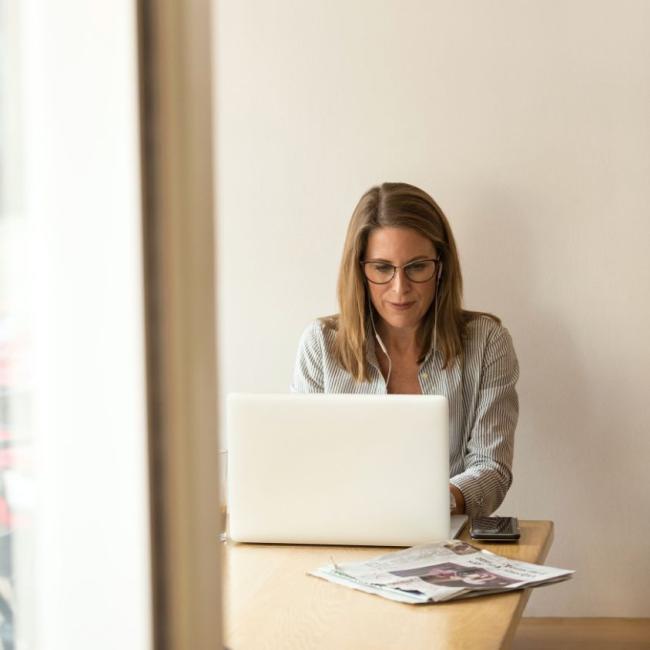 Women working from home